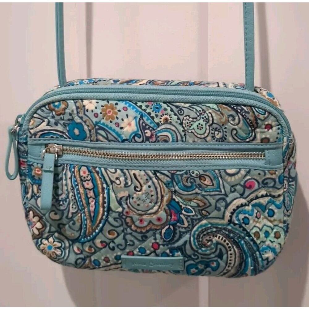 Vera Bradley Daisy Dot Paisley Crossbody Bag Purse Card Slots (RFID Blocking)